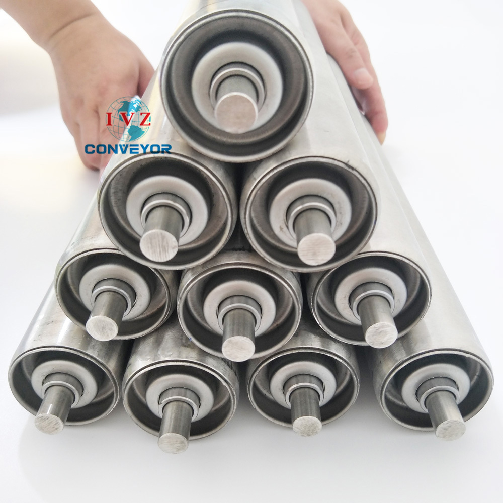 IVZ Gravity Roller Stainless Steel Conveyor Roller Parts Manufacturer For Tray Transmission