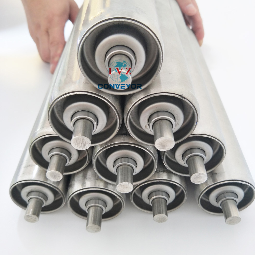 IVZ Gravity Roller Stainless Steel Conveyor Roller Parts Manufacturer For Tray Transmission