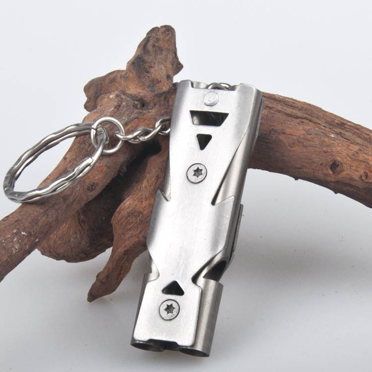 Survival Whistle Outdoor Stainless Steel Emergency Self Rescue Training Whistle