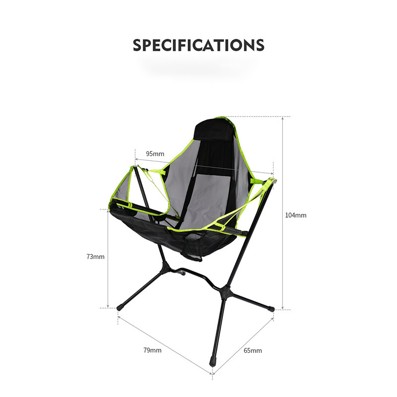 Iwayman Aluminum Alloy Adjustable Back Swinging Chair