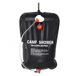 20L Portable camping shower bag hot Outdoor Beach Ultralight PVC camping heating solar shower 5 gallons Heating Pipe Bag