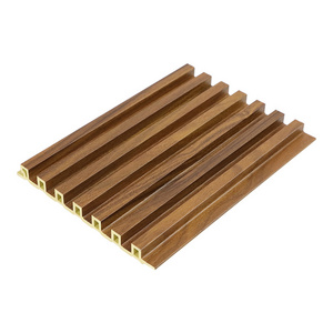 Bamboo composite cladding fluted slat wall board waterproof wpc pvc wall covering bedroom/living room/bathroom wall panels