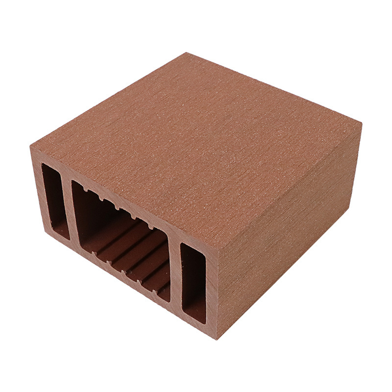 Outdoor Wpc Pvc Square Tube Exterior Timber Tube For  Wall/Siding/ Ceiling Easy Install Wood Composite Decoration Materials