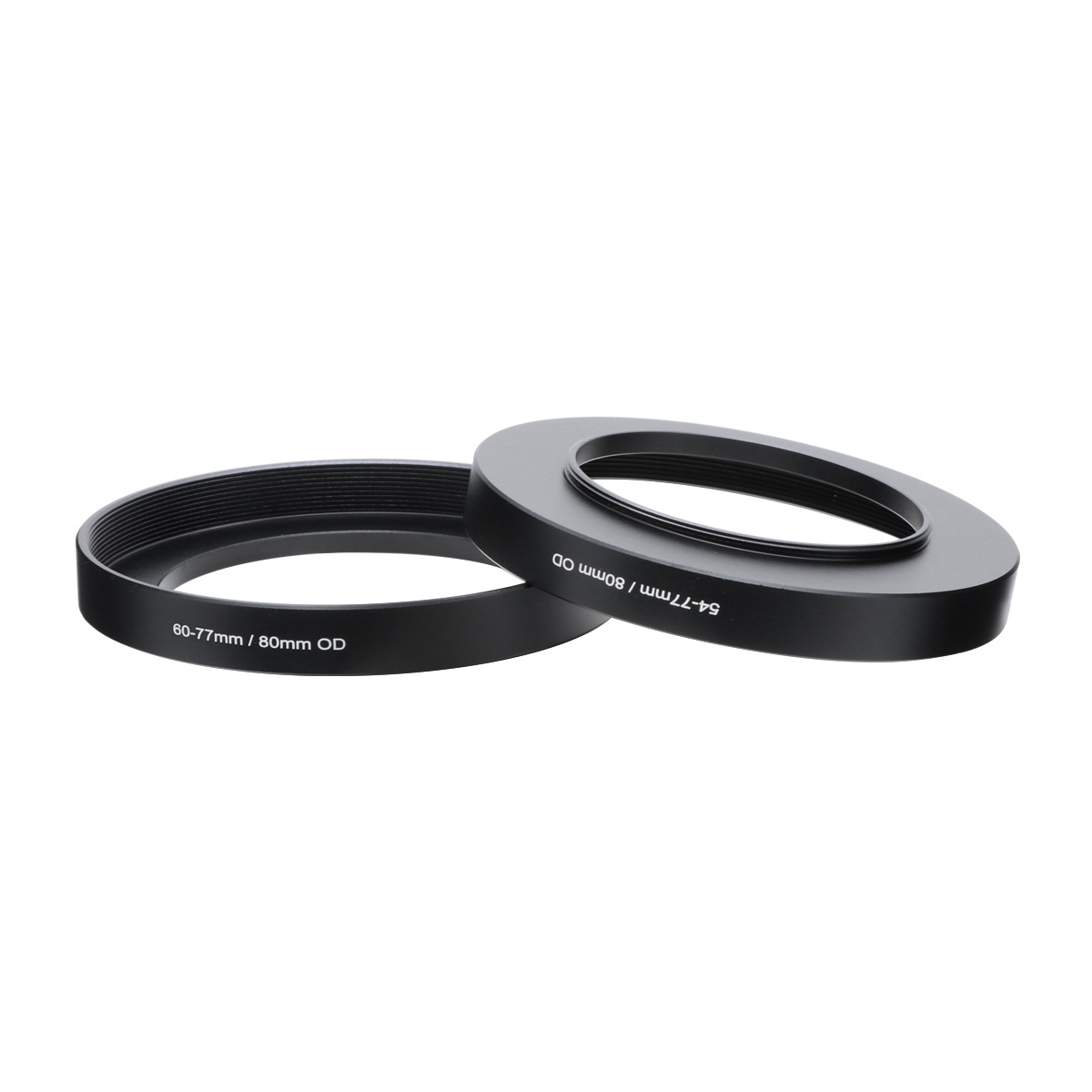 Camera Step Up Adapter Ring 54-77mm 60-77mm x 10mm Deep x 80mm OD Cinema Step-Up Ring