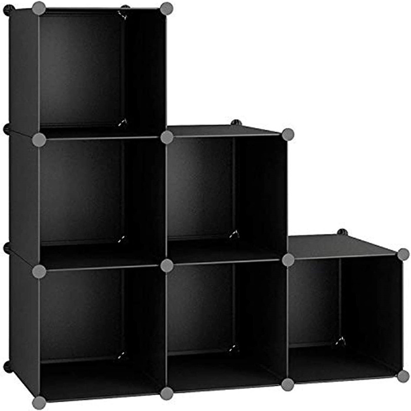 Cube Storage Organizer 6 Cube Shelves Units Closet Cabinet DIY Plastic Modular Book Shelf Ideal for Bedroom Living Room Office