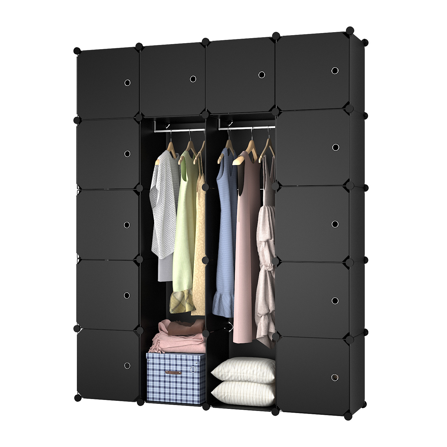 Wholesale Portable DIY plastic foldable wardrobe Modular Closet Organizer Book Shelf For Home Office