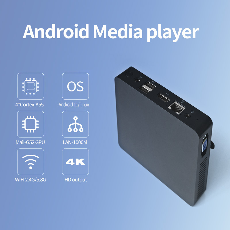 New Arrival DP2 Adopt RK3566 Quad A55 Media Player Suitable for LCD TFT Display Screens Business Display 2G 32G