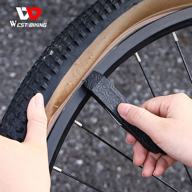 WEST BIKING Wholesale Bike Wheel Remover Repair Tire Tool Kit Set Plastic Bicycle Cycling Tire Tyre Lever