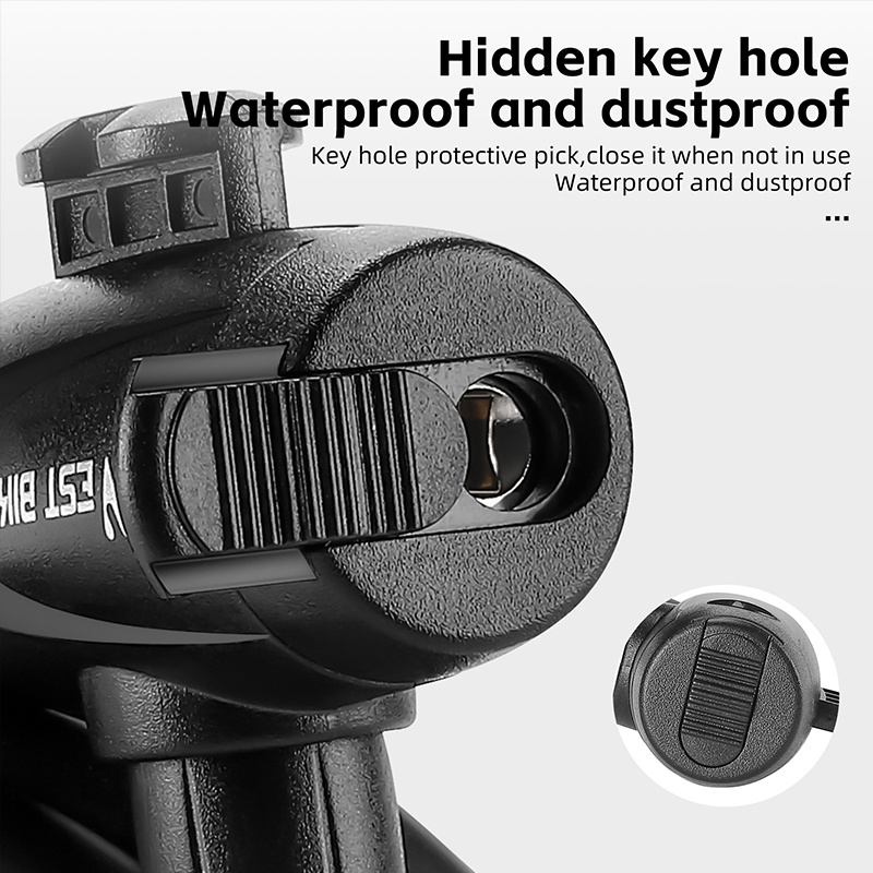 WEST BIKING New Outdoor Mountain Bike Lock Heavy Duty Motorbike Key Bar Lock Chain Cable Anti-Theft Bicycle Lock With 2 Keys