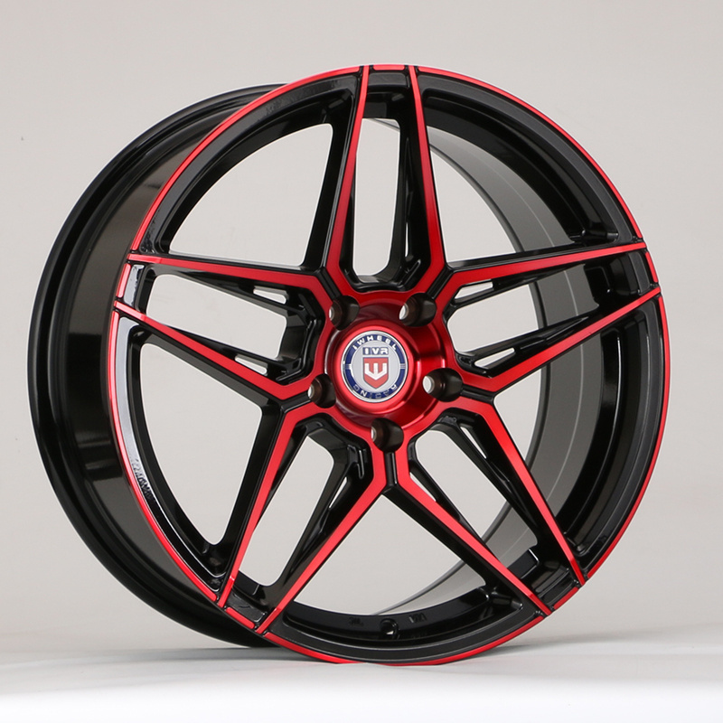 Most popular PCD 5/108 5/112 5/114.3 5/120 star RED wheels alloy rim 19 inch