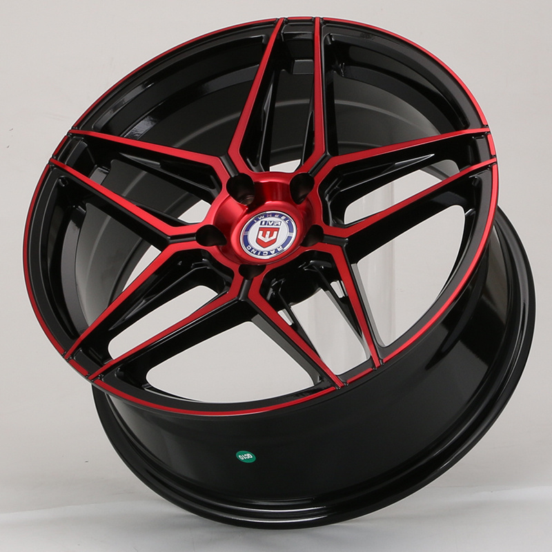 Most popular PCD 5/108 5/112 5/114.3 5/120 star RED wheels alloy rim 19 inch