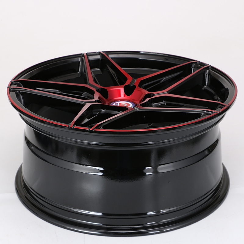 Most popular PCD 5/108 5/112 5/114.3 5/120 star RED wheels alloy rim 19 inch