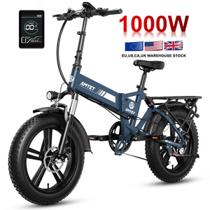 Best quality electric bike 20 inch 48V 750W 1000W Aluminum Alloy Frame Folding fat tire e bike electric bicycle for adults