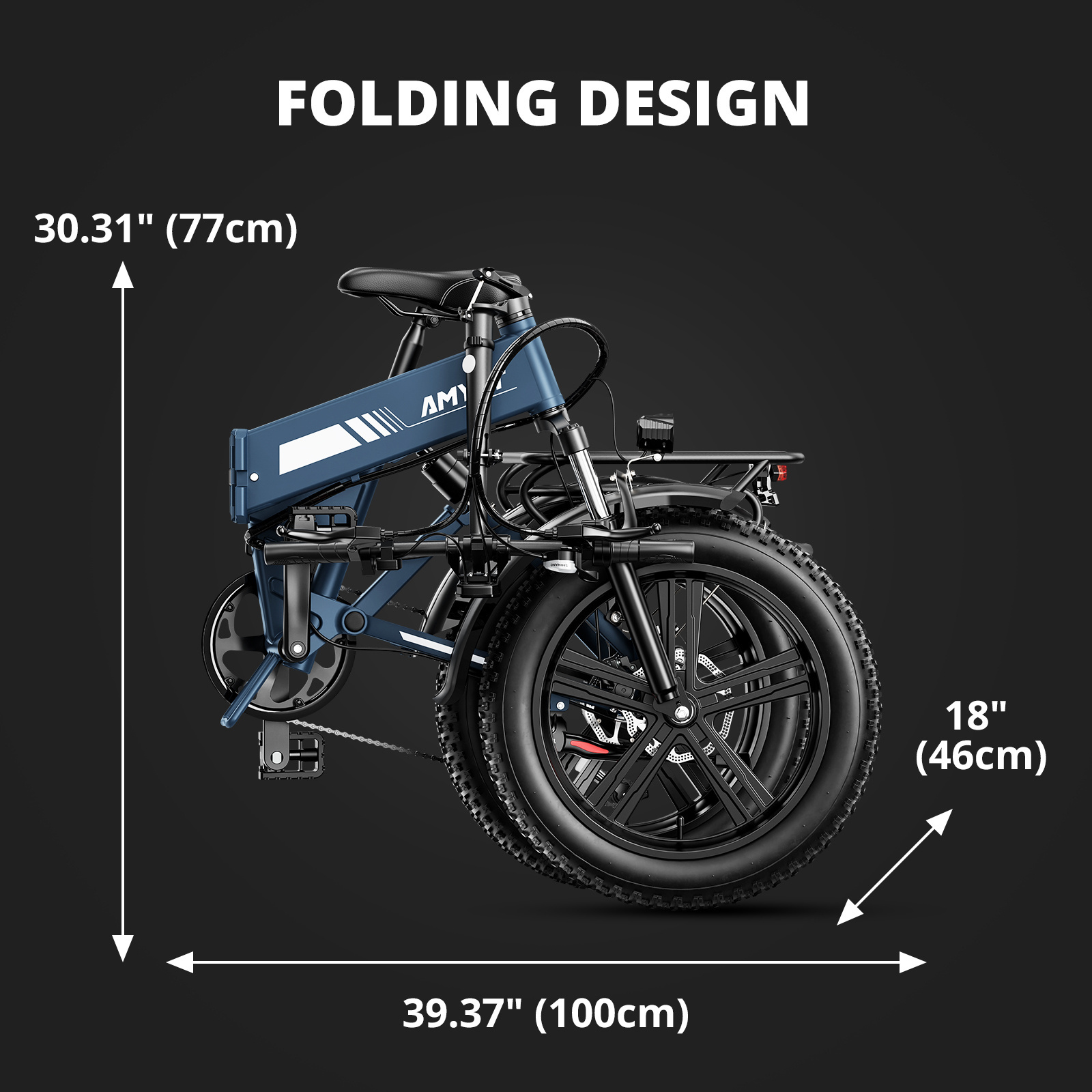 US Drop Shipping 750W 48V12.8AH 20inch Fat Tire Folding Ebike Electric Mountain Bike Bicycle