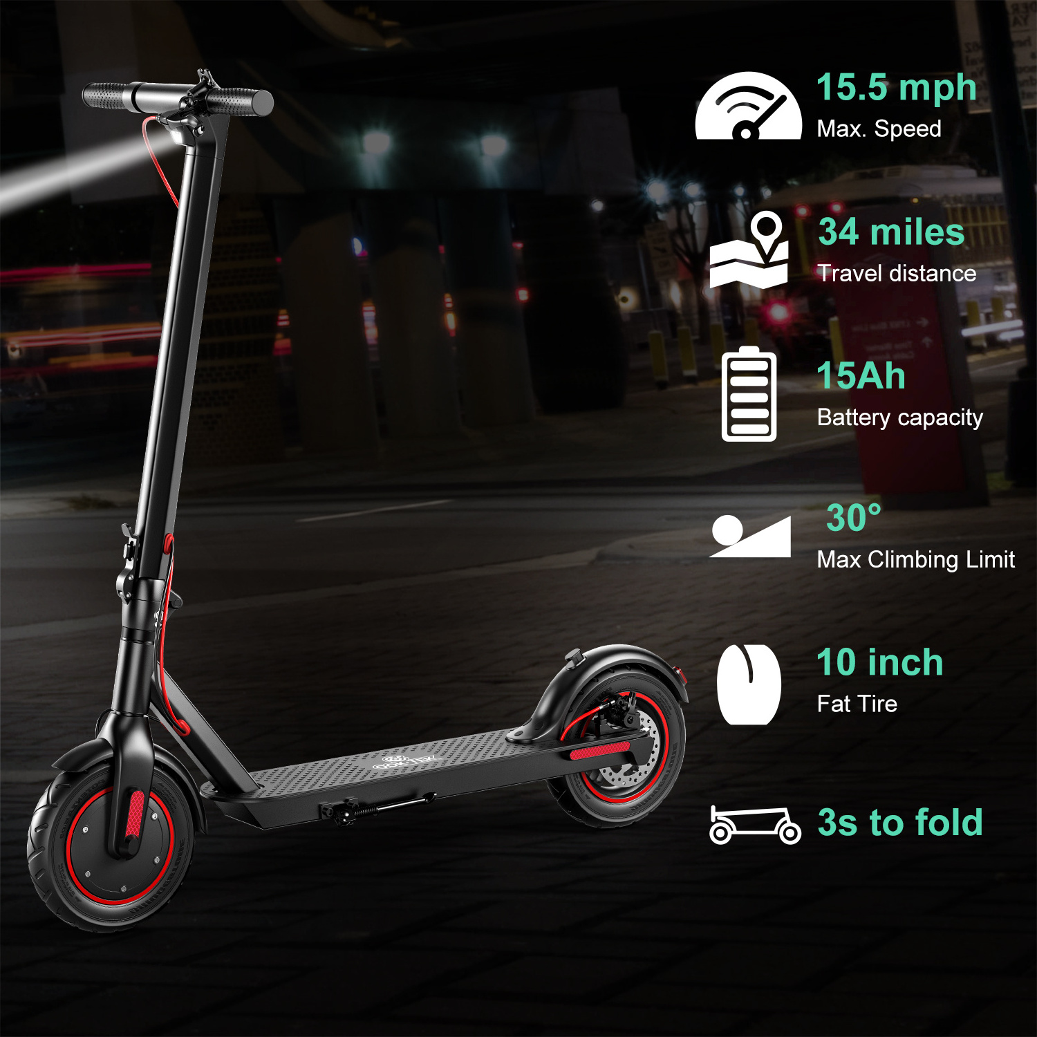 EU UK USA warehouse Hot Sale Electric Scooters 10inch air tire 2 wheels 500W Foldable Escooter e scooters for Adults