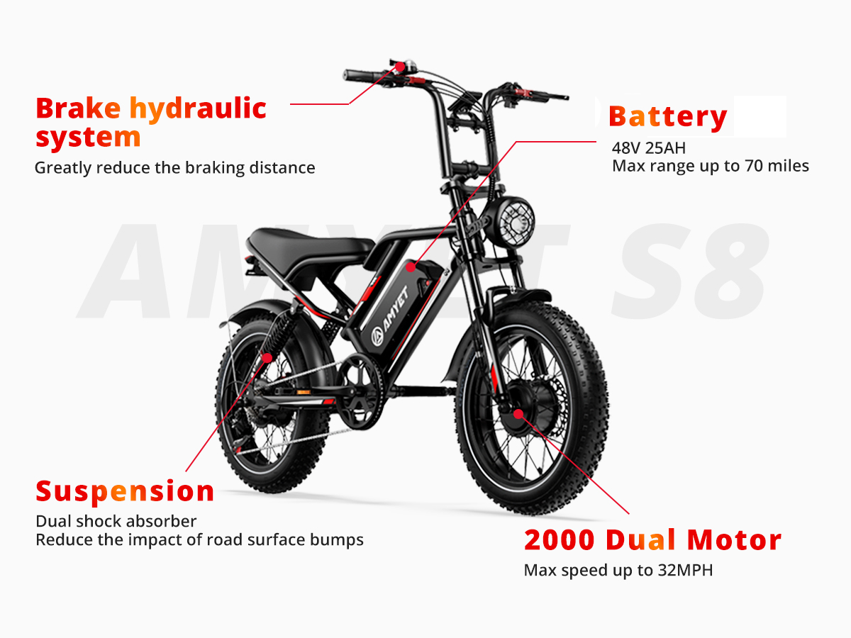 USA stock 2000w fat tire motos city mountain dirt bicicleta electrica e-bike ebike e bike electric bicycle