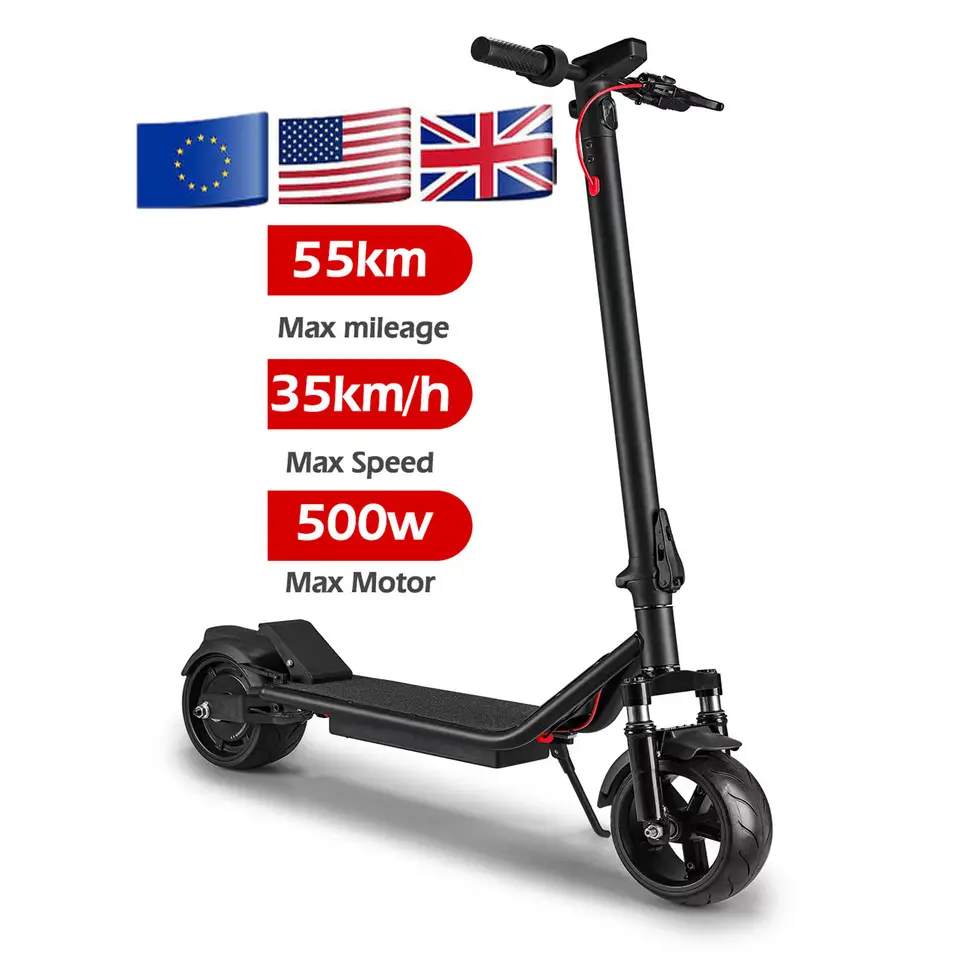 EU US Warehouse Long Range App Lock Function elektrikli scooter 500W Folding Escooter Big Patinete Electrico for Adult