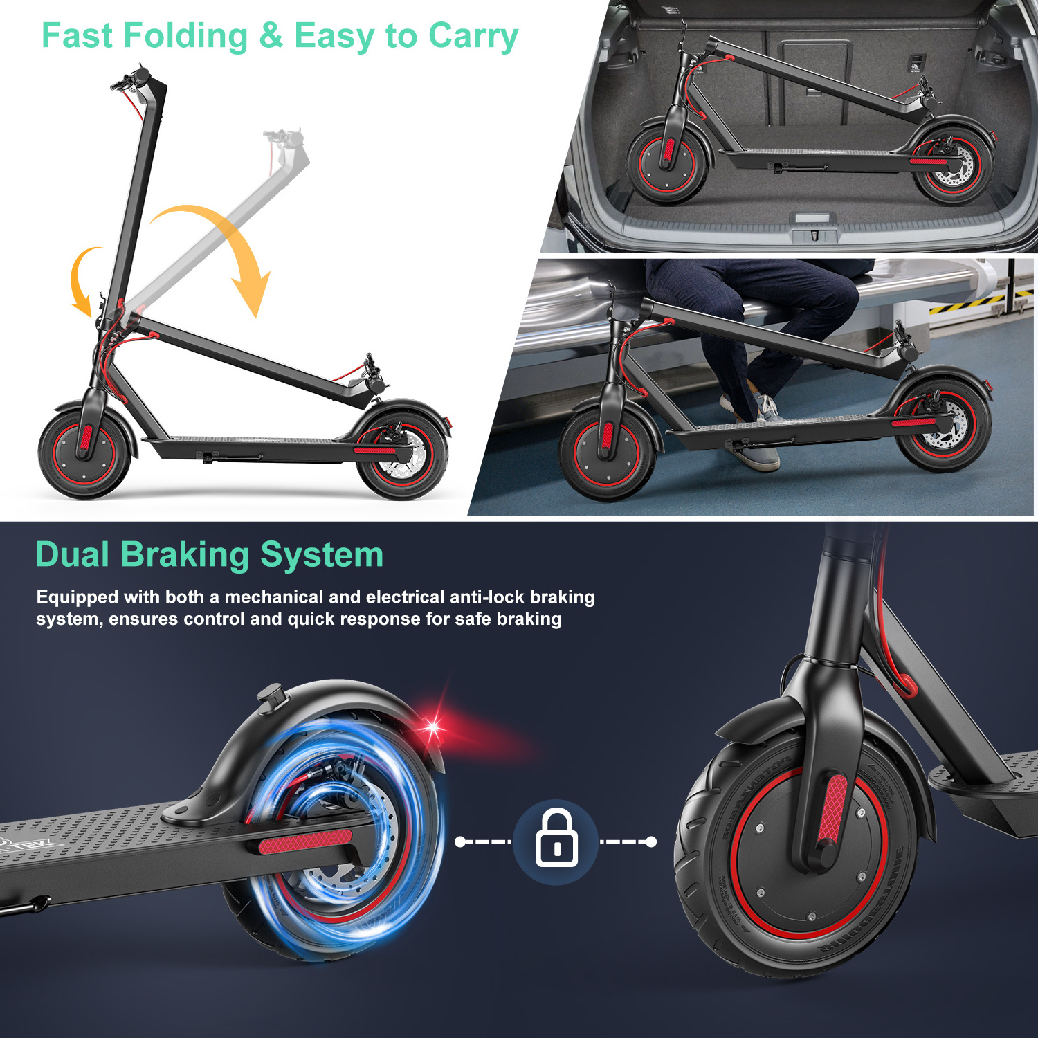 EU USA warehouse 2023 New Arrive 500W 10inch fast scooter electric for adult folding E scooters e scooter adults