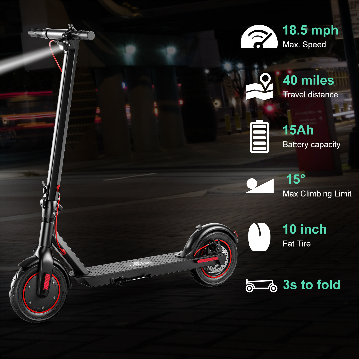 2023 New Model US EU warehouse Top Speed 10.4Ah 15Ah Battery Electric Mobility Scooter with Custom Logo For Adult