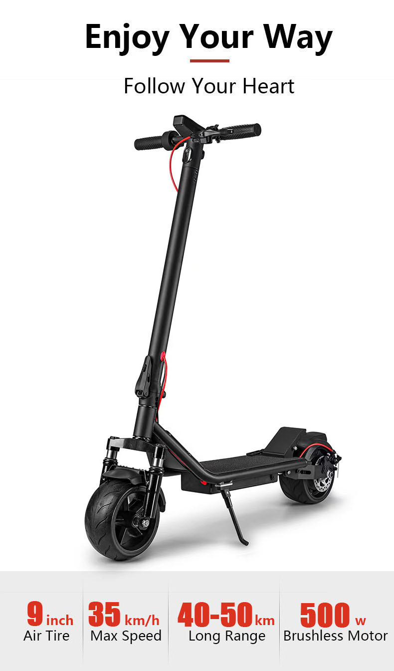 EU US Warehouse Long Range App Lock Function elektrikli scooter 500W Folding Escooter Big Patinete Electrico for Adult