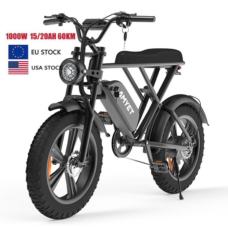 2023 Customized Design Fat Tyre E Bike electric bicycle 1000 watt 15/20ah kit cycling US EU warehouse