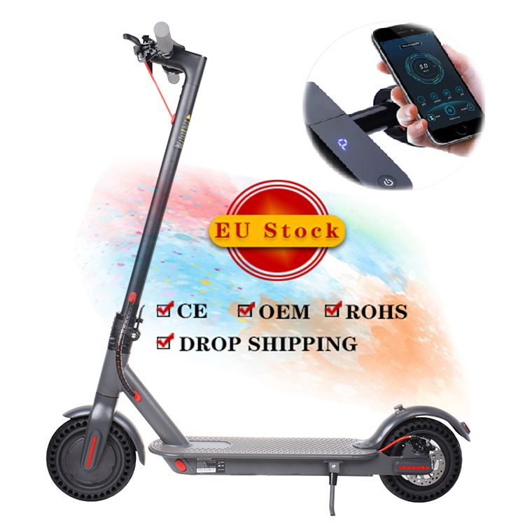 2023 Wholesale EU UK USA Warehouse 8.5 Inch Big Wheel Adult 350W 350 Watts Motor Power Foldable Two Wheeler Electric Scooter