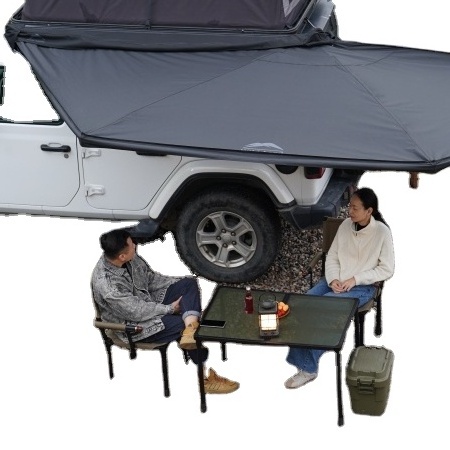 Wild Land Outdoor Camping 180 Degrees free standing Fox wing Awning, Car Side Freestanding Awning With LED