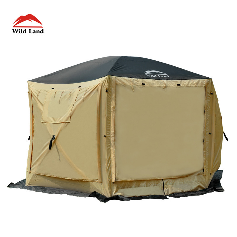 WInd Land Extra Large Compact Pop Up Portable Folding Outdoor Elevated All in One Camping Tent Combo Set Screen House