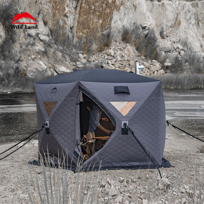 Wild Land Family Camping Tents Cold Resistance Welded Ice Fishing Tent Outdoor Glamping  Quick Custom Opening Screen House