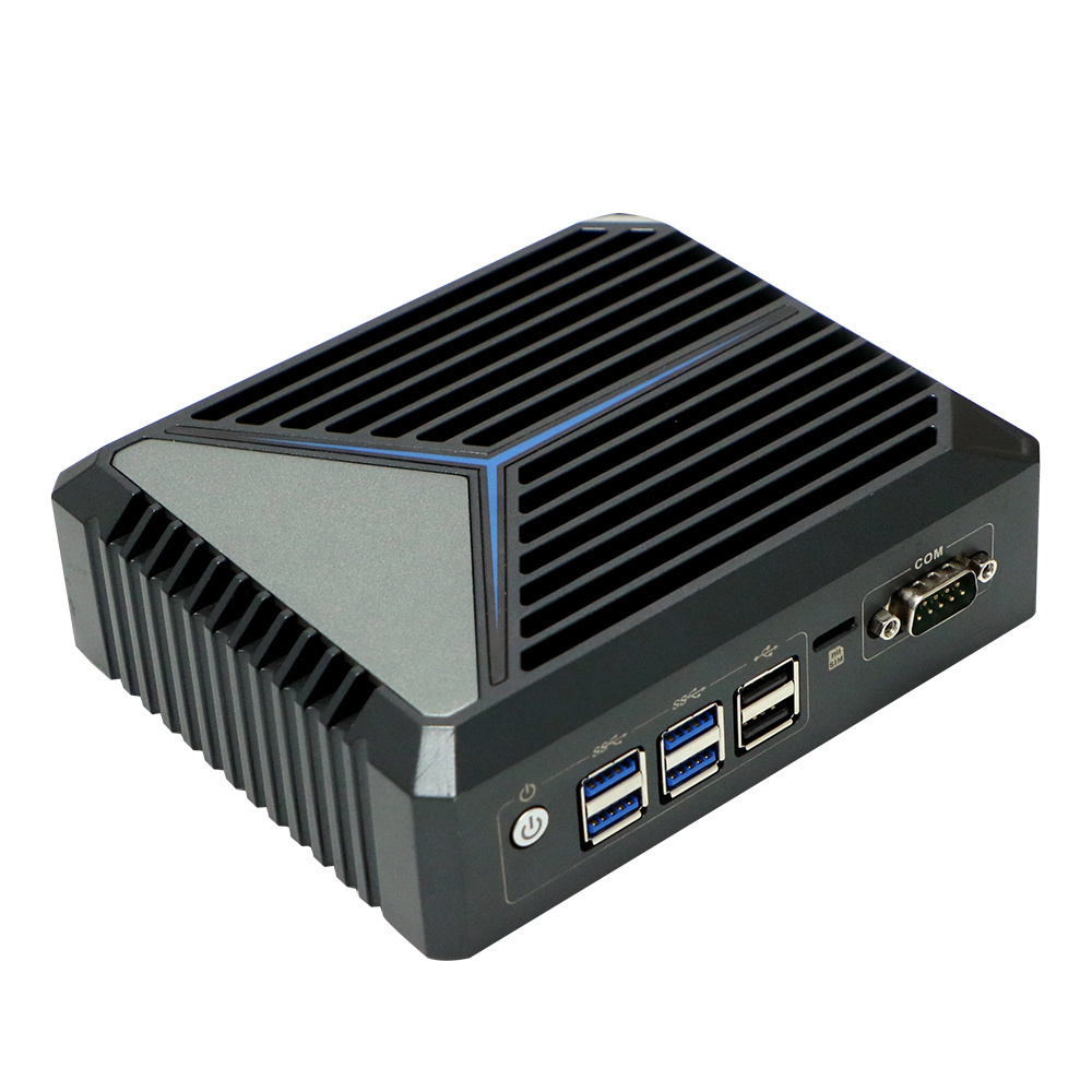 N1221 mini pc dual lan display computer fanless mini pc j6412 with sim card slot