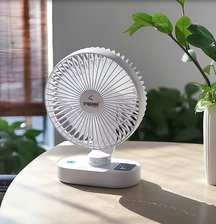 IW8008 5inch Mini Plug-in folding desktop fan for home office without battery