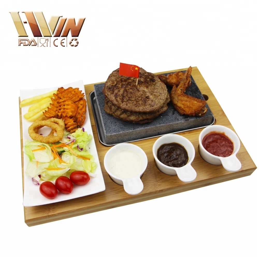 Cookware Sets Kitchen Natural Grill Lava Hot Cooking Steak Stone Set