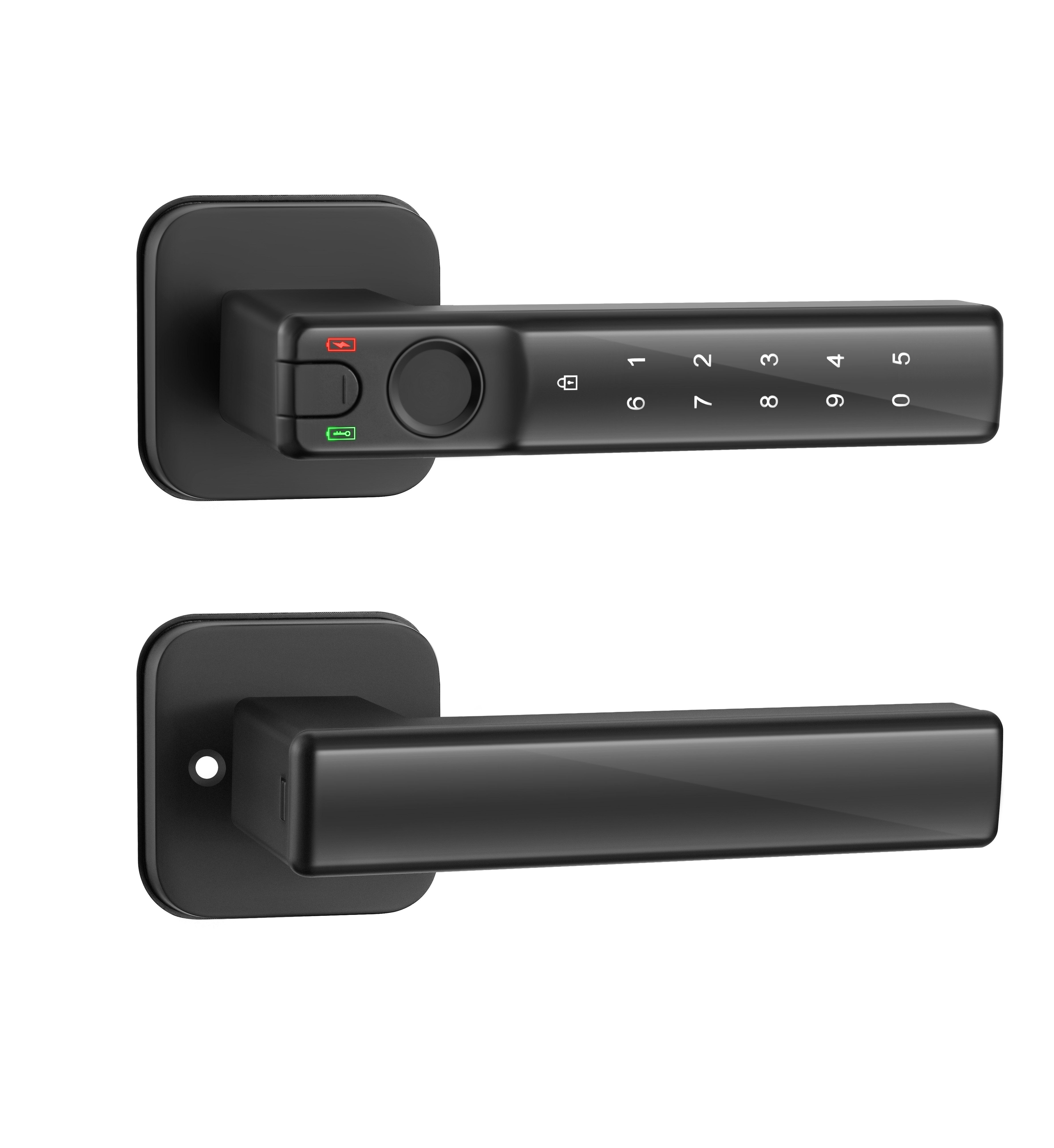 Smart Door Lever Lock Biometric Fingerprint Door Lock Ble WiFi Door Lock working with TTLock App