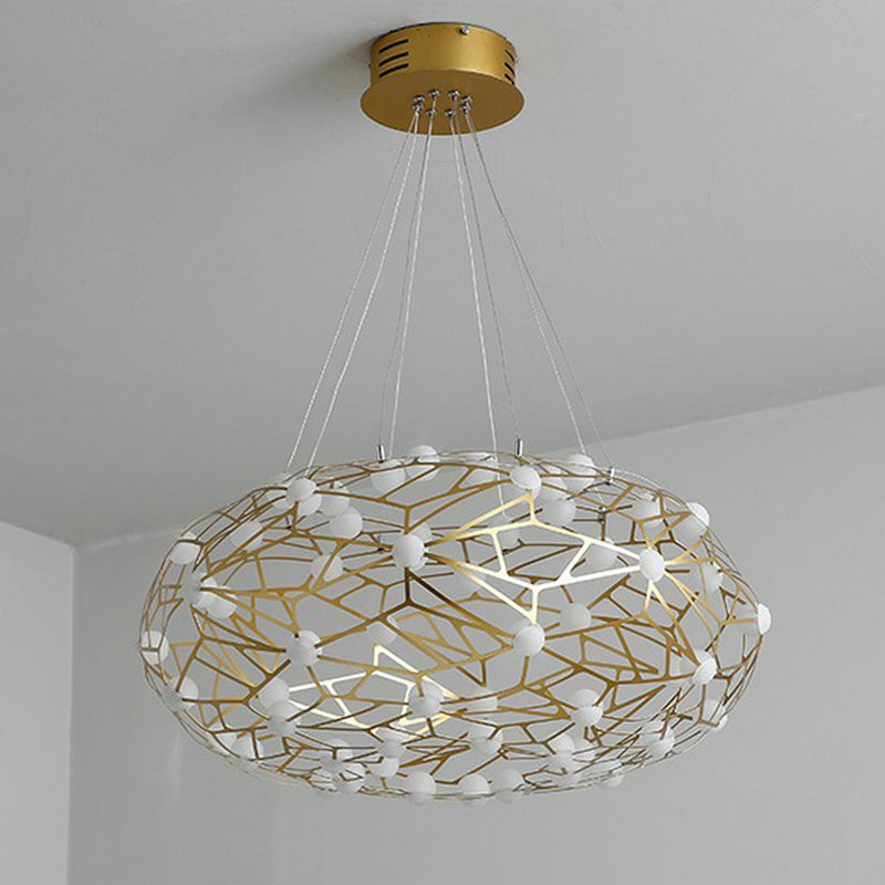 Iwork lighting new luxury modern art deco star beads fireworks dining party foyer cluster chandelier pendant light