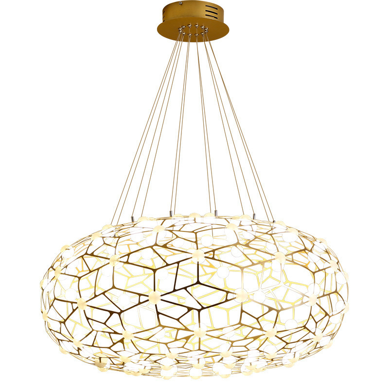 Iwork lighting new luxury modern art deco star beads fireworks dining party foyer cluster chandelier pendant light