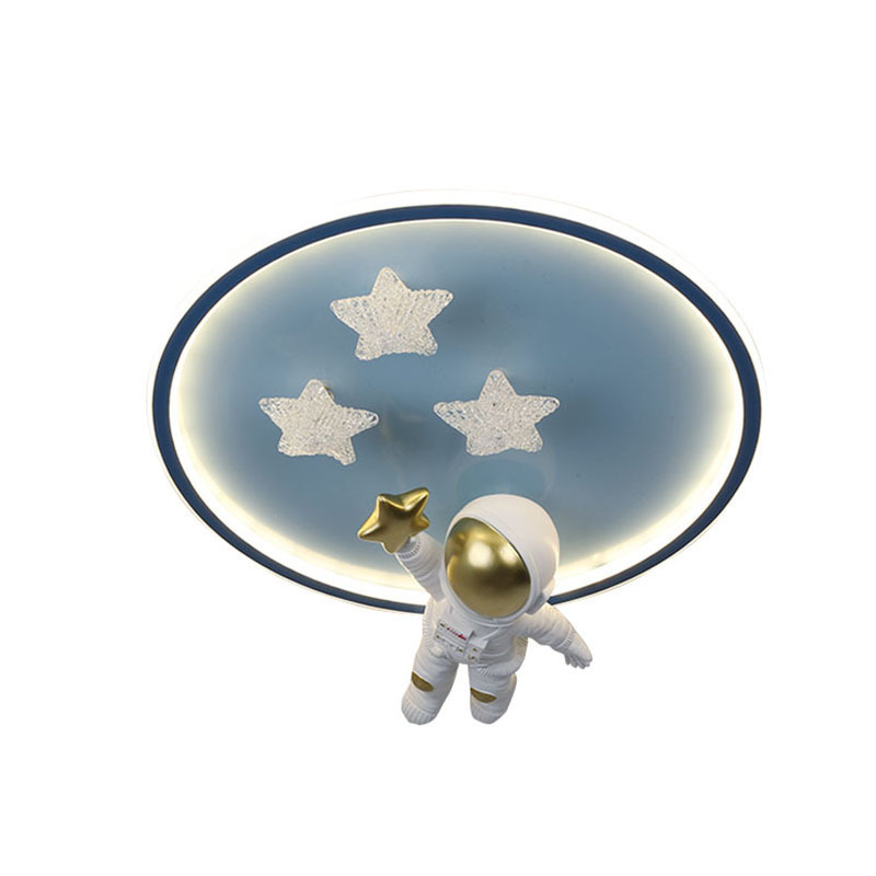 New Cartoon Style Space Astronaut Modern Ceiling Lamp Room Bedroom Nursery Led Lights For Children