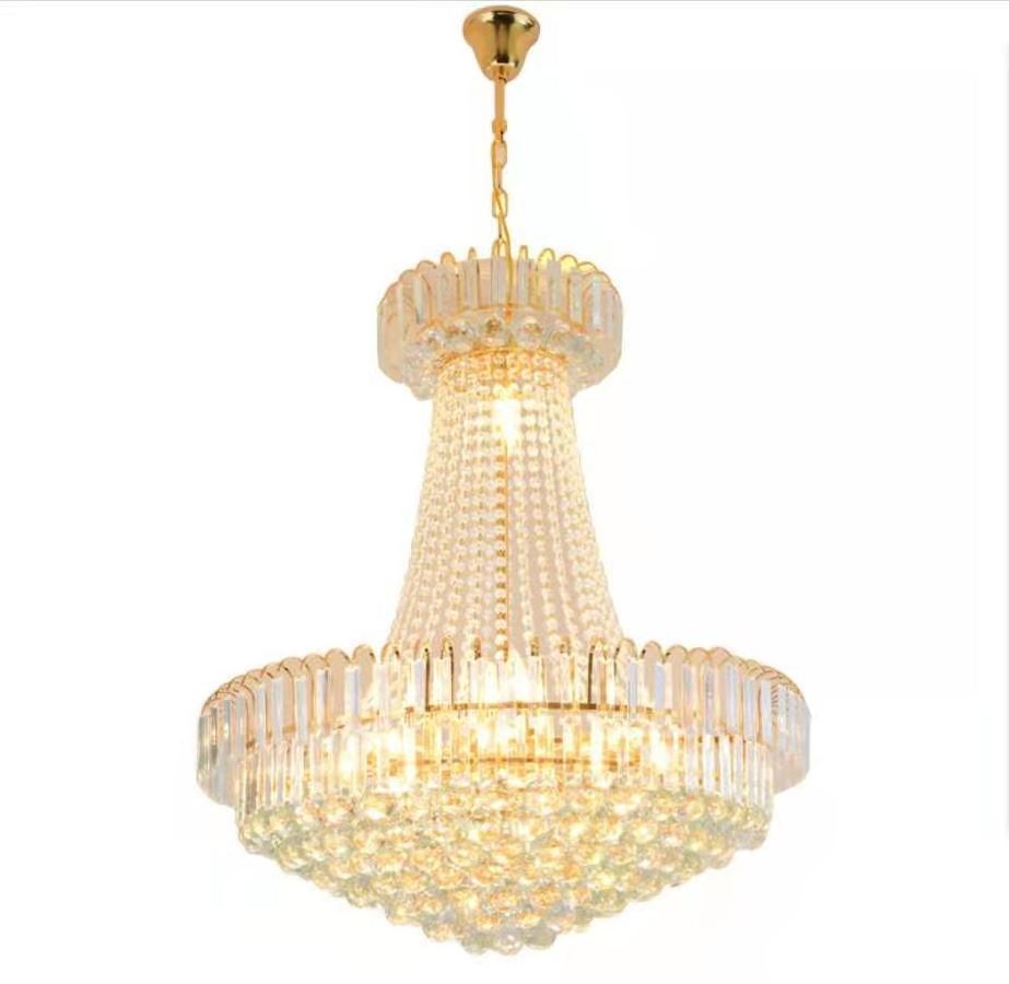 Wholesale modern luxury small gold pendant lamp indoor hanging light Kristal wedding event lighting crystal chandelier