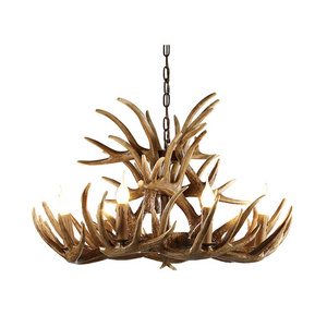 American Village vintage Retro style pendant lighting hotel decoration resin antler chandeliers