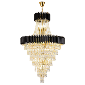 Interior Modern Luxury Design Gold Round High Quality Large Modern Chandeliers For High Ceiling Foyer Chandelier