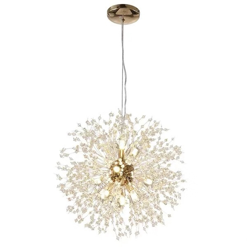 Modern round children's room use dandelion chandelier family  sputnik  crystal chandelier