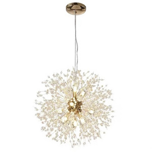 Modern round children's room use dandelion chandelier family  sputnik  crystal chandelier