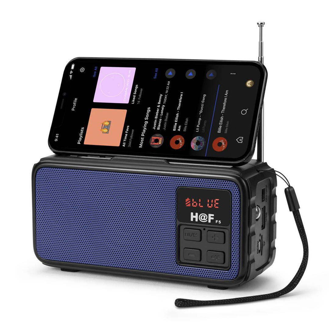 Emergency Hand Crank Radio Solar Charger Blue tooth Speaker with Flashlight,Reading Lamp,SOS,Outdoor Camping Gadget