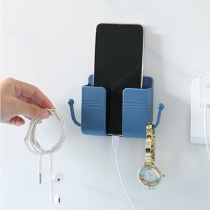 Wall Mount Phone Holder, Phone Stand with Data Cable Receiving Hole.Multi Purpose Phone Charging Dock with Adhesive