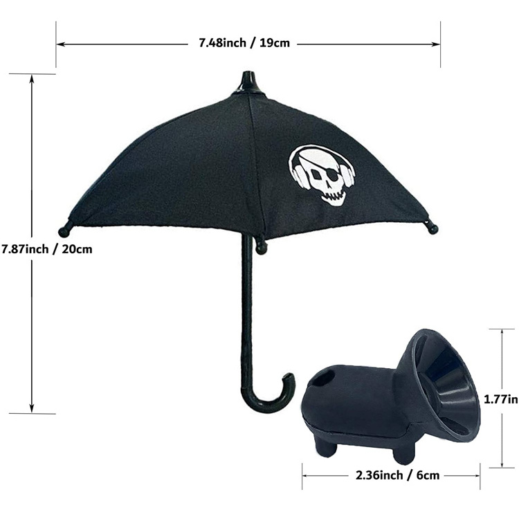 Creative upgrade desktop animal pig cell phone holder with umbrella for outside sun shade