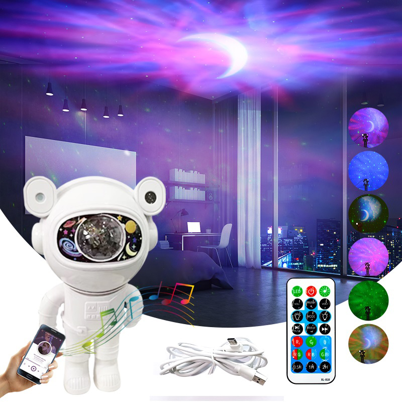 Astronaut Space Buddy Warrior Night Light Projector Starry Night Light for Bedroom for Children and Adults