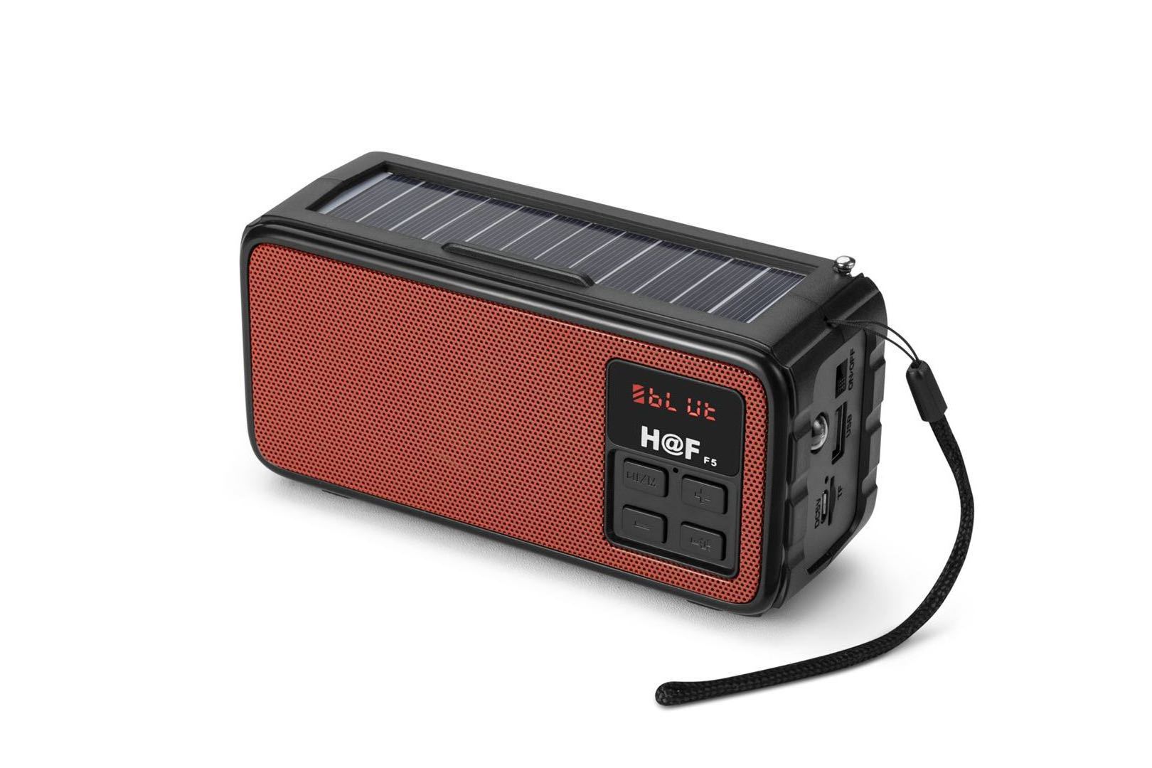 Emergency Hand Crank Radio Solar Charger Blue tooth Speaker with Flashlight,Reading Lamp,SOS,Outdoor Camping Gadget