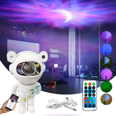 Astronaut Star Projector Night Light Space Starry Nebula Ceiling Projection Lamp with Remote Control