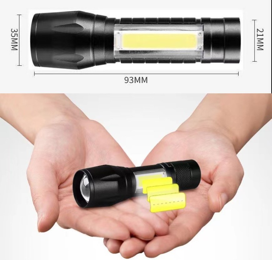 Waterproof Pocket LED Flashlight with Clip Flashlights for Emergencies,Camping with USB Rechargeable