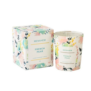 Creative Floral Customization Your Logo Scents soy wax  Scented Candles With Box For Wedding