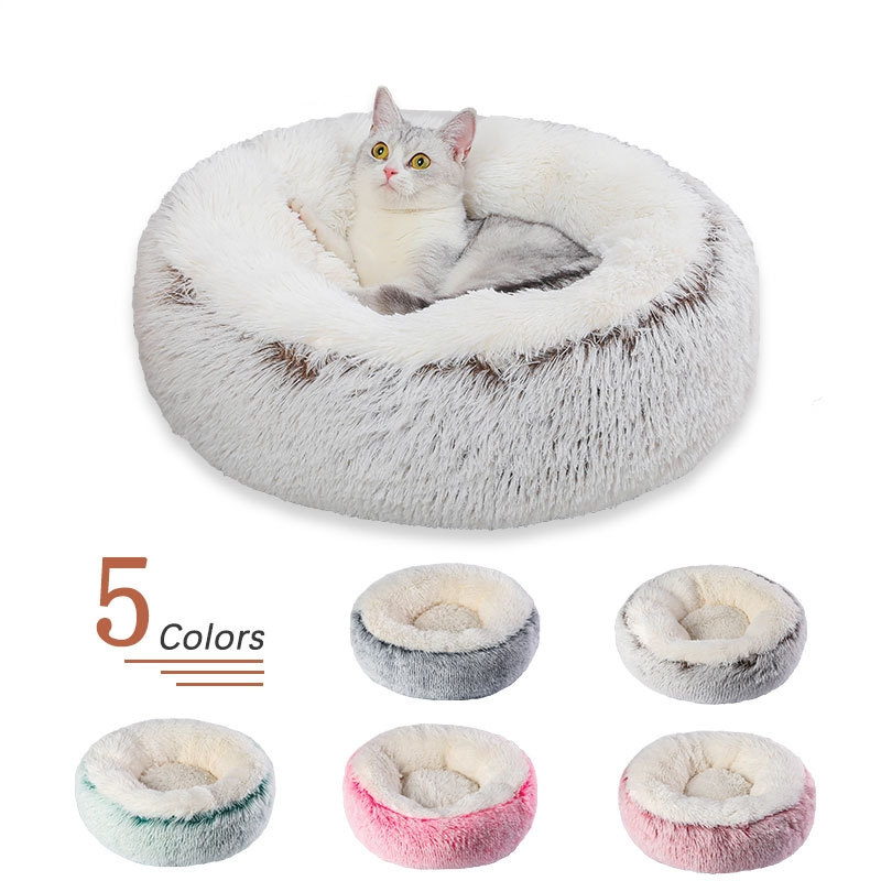 Customization Modern Ultra Soft High Quality Creative Washable Warm Indoor Long Plush Pet Bed For Dog And Cat